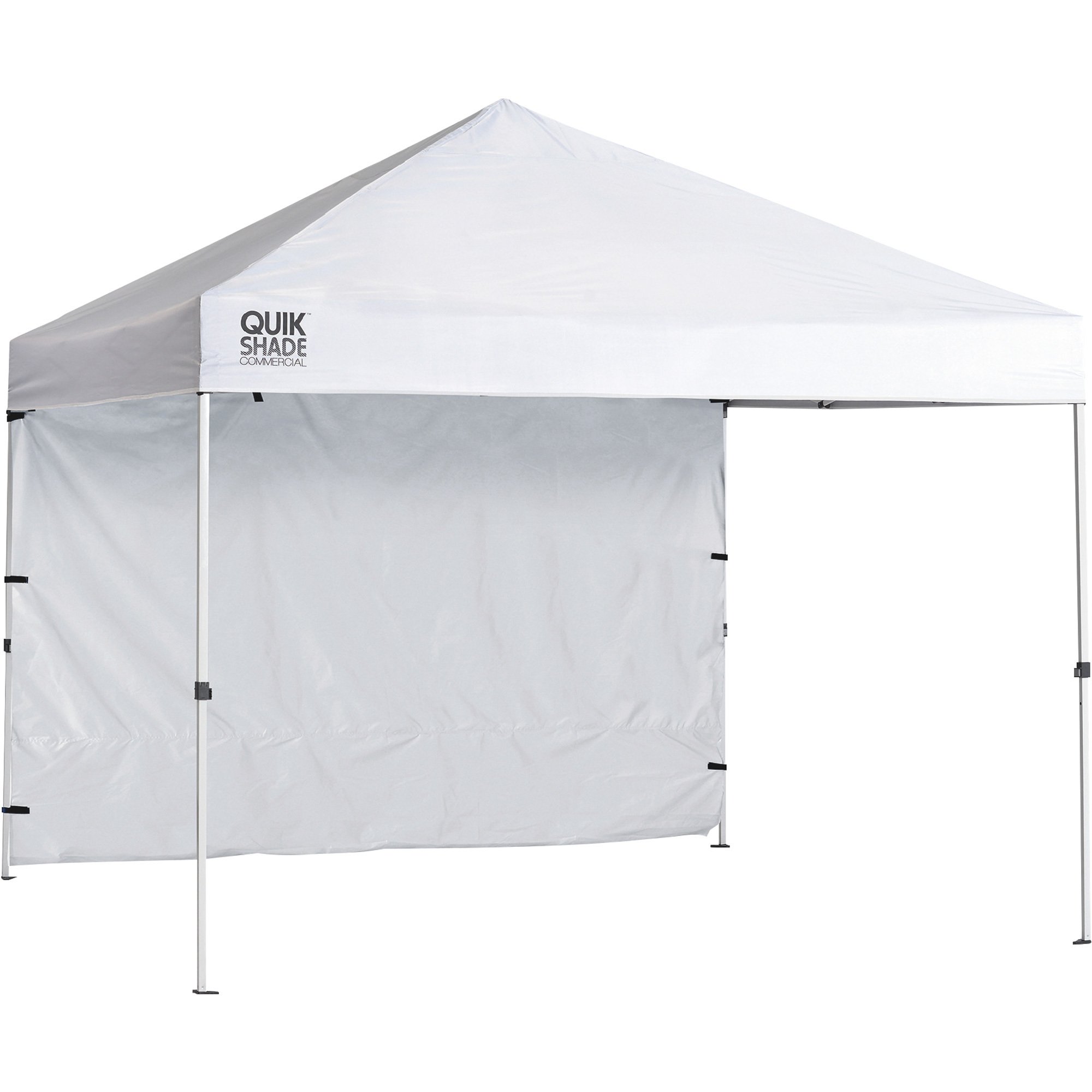 Quik Shade Commercial Pop-Up Canopy — White, Straight Leg